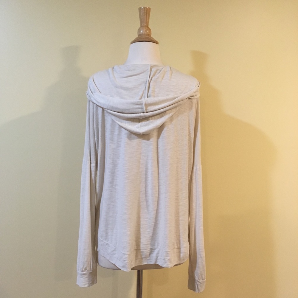 Smore Love Graphic Burnout Knit Hoodie Top Cream - Picture 5 of 6